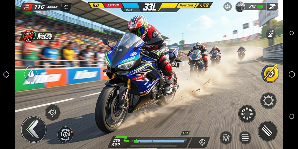 Gameplay seru di balapan motor 33L.