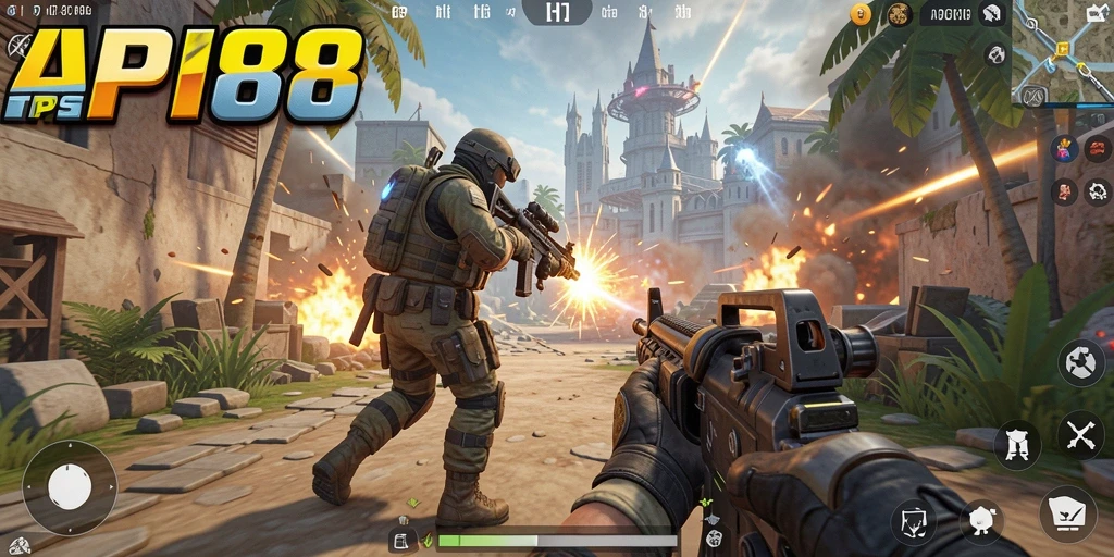 Tampilan gameplay seru di API88 dengan pertempuran yang intens.