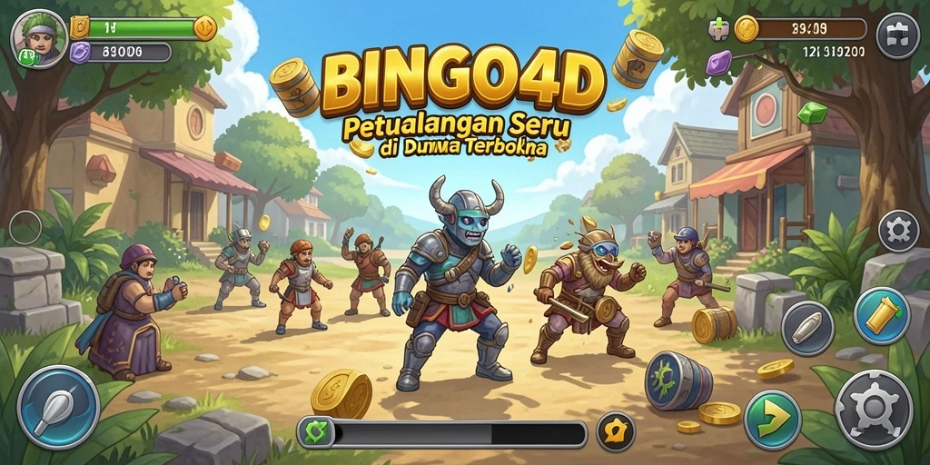 Tampilan gameplay Open World BINGO4D yang memukau dan interaktif.