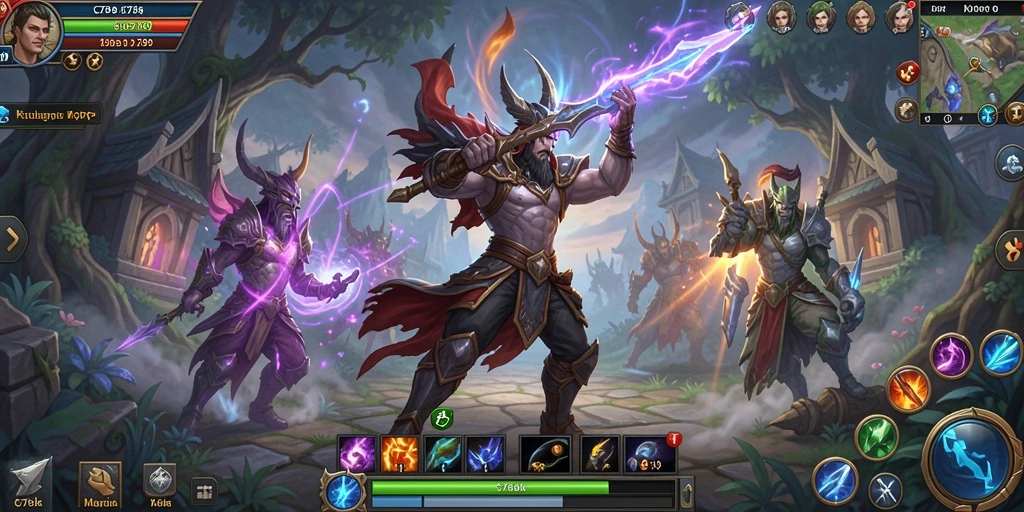 Tangkapan layar menunjukkan aksi seru dalam game MMORPG.