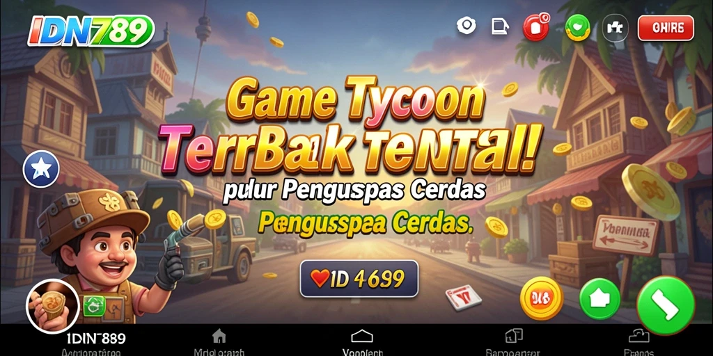 Screenshot IDN789 menampilkan gameplay menarik saat membangun kerajaan bisnis.