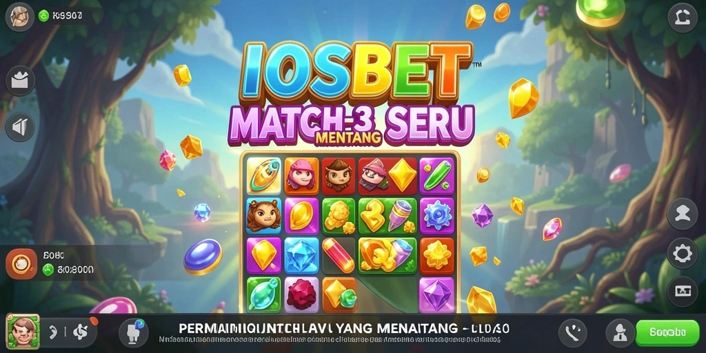 Tampilan gameplay seru dari IOSBET dengan elemen Match-3.