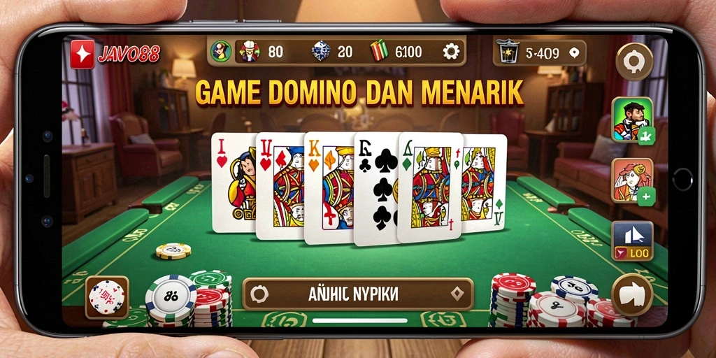 Screenshot dari gameplay seru JAVO88 dalam permainan Domino.
