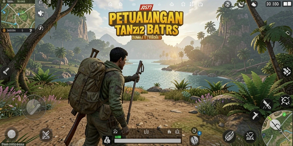 Screenshot gameplay <strong>JOS77</strong> menampilkan eksplorasi dunia yang luas dan indah.