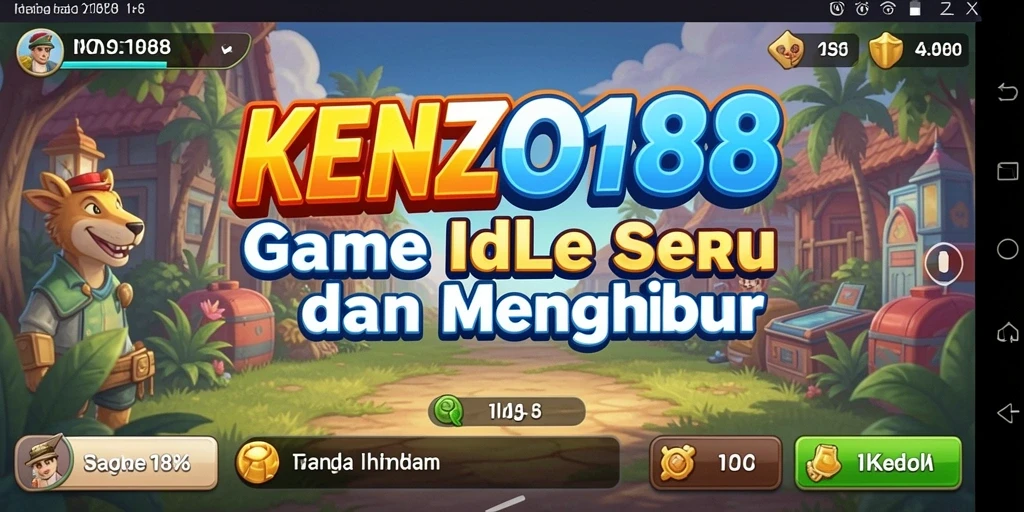 Tampilan gameplay <strong>KENZO188</strong> yang menarik saat karakter bekerja secara otomatis.