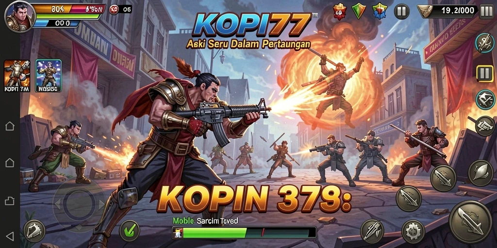 Gameplay seru KOPI77 dengan pertarungan penuh aksi.