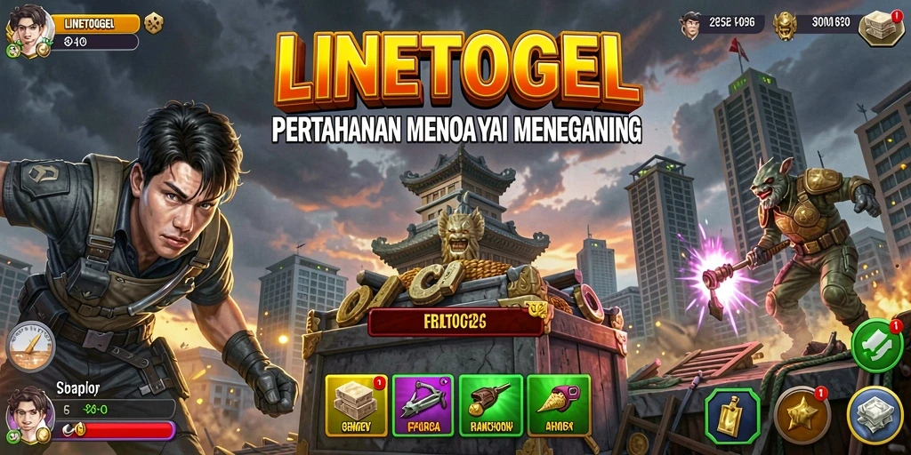 Tampilan gameplay menara pertahanan yang menegangkan di LINETOGEL.