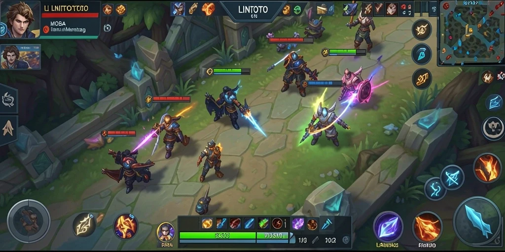 Screenshot gameplay menampilkan pertarungan seru dalam LINITOTO.