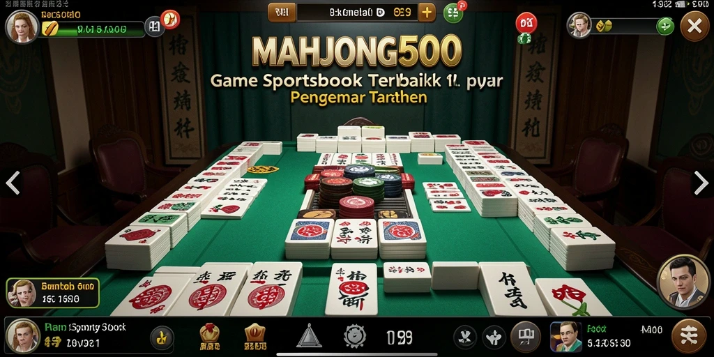 Tampilan gameplay yang mendebarkan dalam aplikasi Sportsbook MAHJONG500.