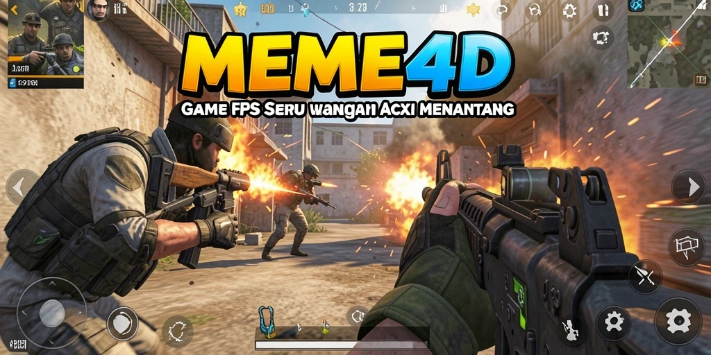 Tampilan gameplay menarik dari <strong>MEME4D</strong> dengan aksi pertempuran intens.