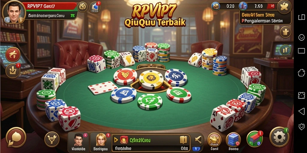Screenshot utama RPVIP7 menampilkan gameplay QiuQiu yang seru.