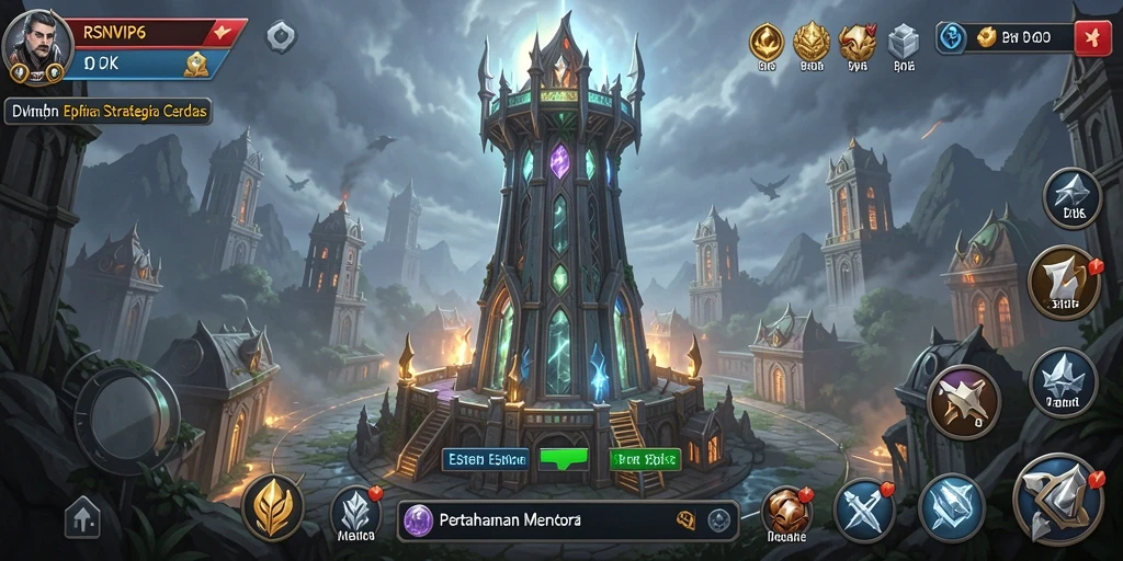 Tangkapan layar gameplay Tower Defense RSNVIP6 yang mengasyikkan.