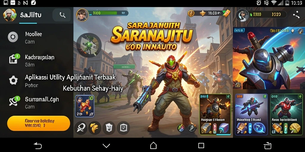 Tampilan antarmuka SARANAJITU yang modern untuk kebutuhan sehari-hari.