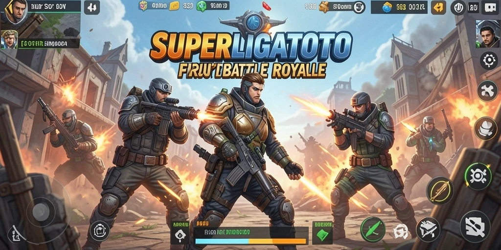Gameplay mendebarkan di SUPERLIGATOTO saat bertempur di arena.