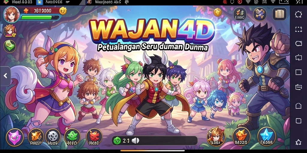 Tampilan seru dari gameplay WAJAN4D yang penuh aksi Anime.